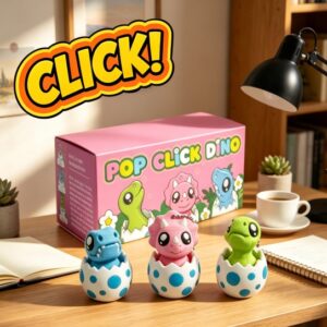 3-Piece Hatching Dinosaur Clicker Toy Set